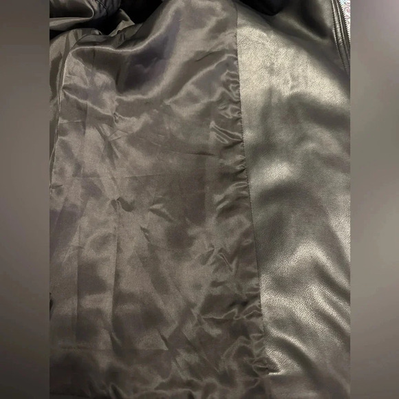 Women’s Dazy faux leather Y2K black zippered lined jacket with pockets Size Med - Picture 10 of 10